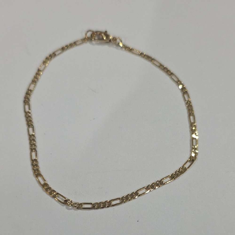 Gold Link Chain Classic Anklet – Elegant Women’s Ankle Bracelet Summer Jewelry - Picture 3 of 8